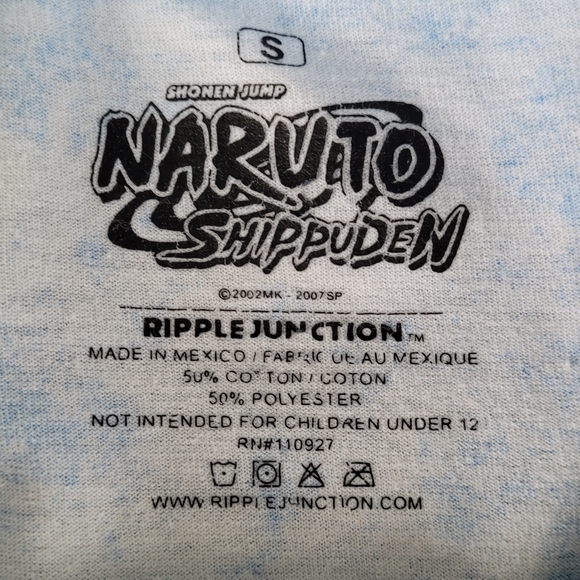 NARUTO SHIPPUDEN x RIPPLE JUNCTION Vintage Tie-dye Longsleeve Tee Unisex Small - Picture 5 of 6